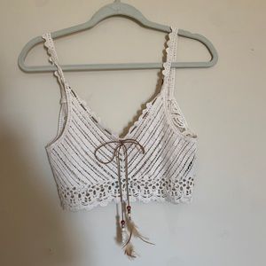 Cropped crochet top